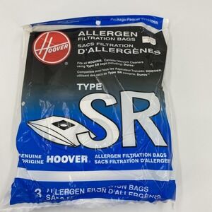 Hoover Allergen Filtration Vacuum Cleaner Bags (3) Type SR 401010SR Genuine NIP